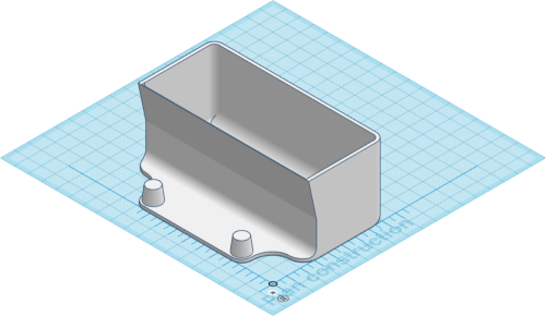 La poubelle conçue sur TinKerCad La poubelle conçue sur TinKerCad